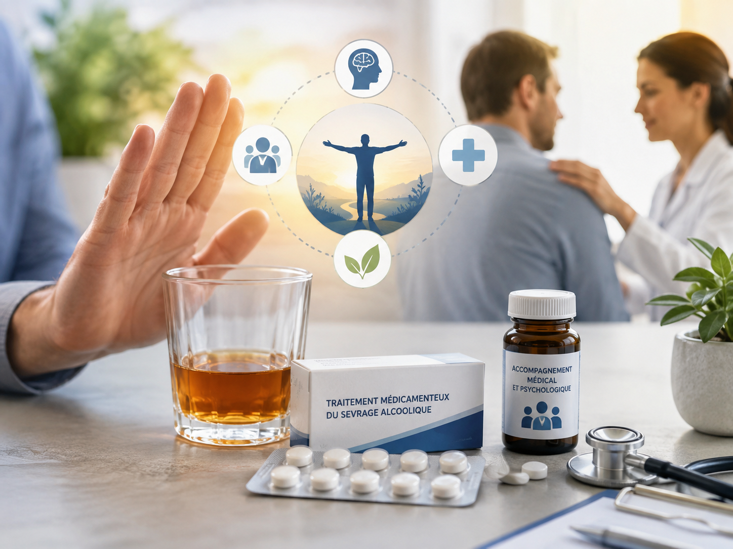alcool dépendance sevrage traitement médicamenteux