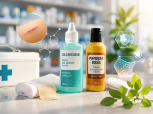 antiseptiques plaies chlorhexidine betadine pharmacie