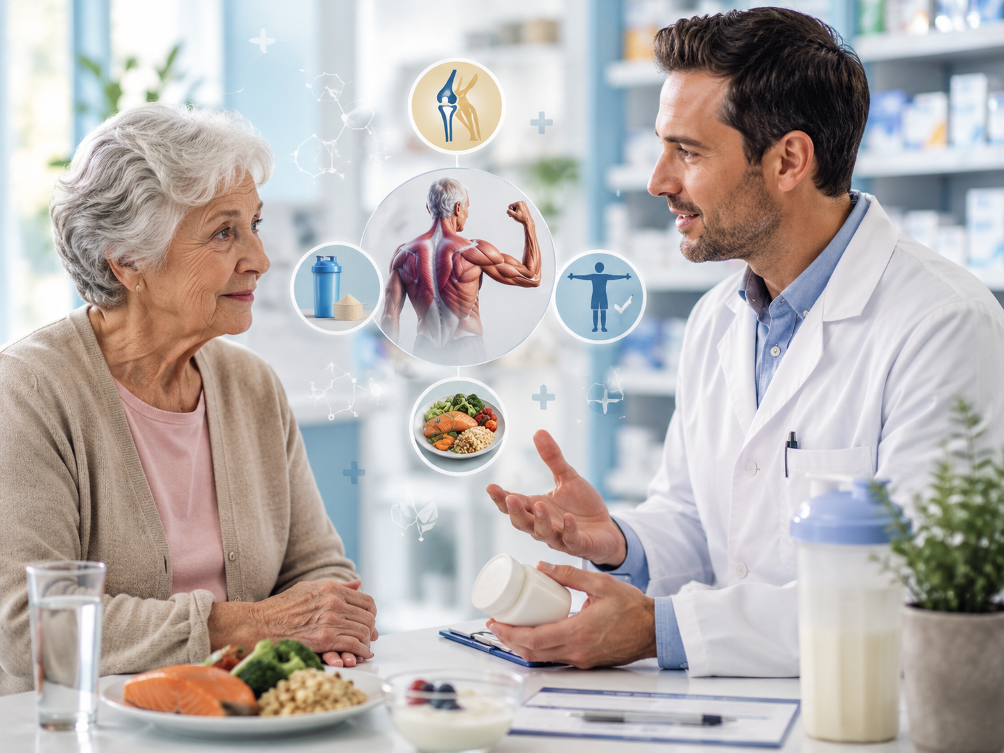 dénutrition sarcopénie personne âgée pharmacien conseil