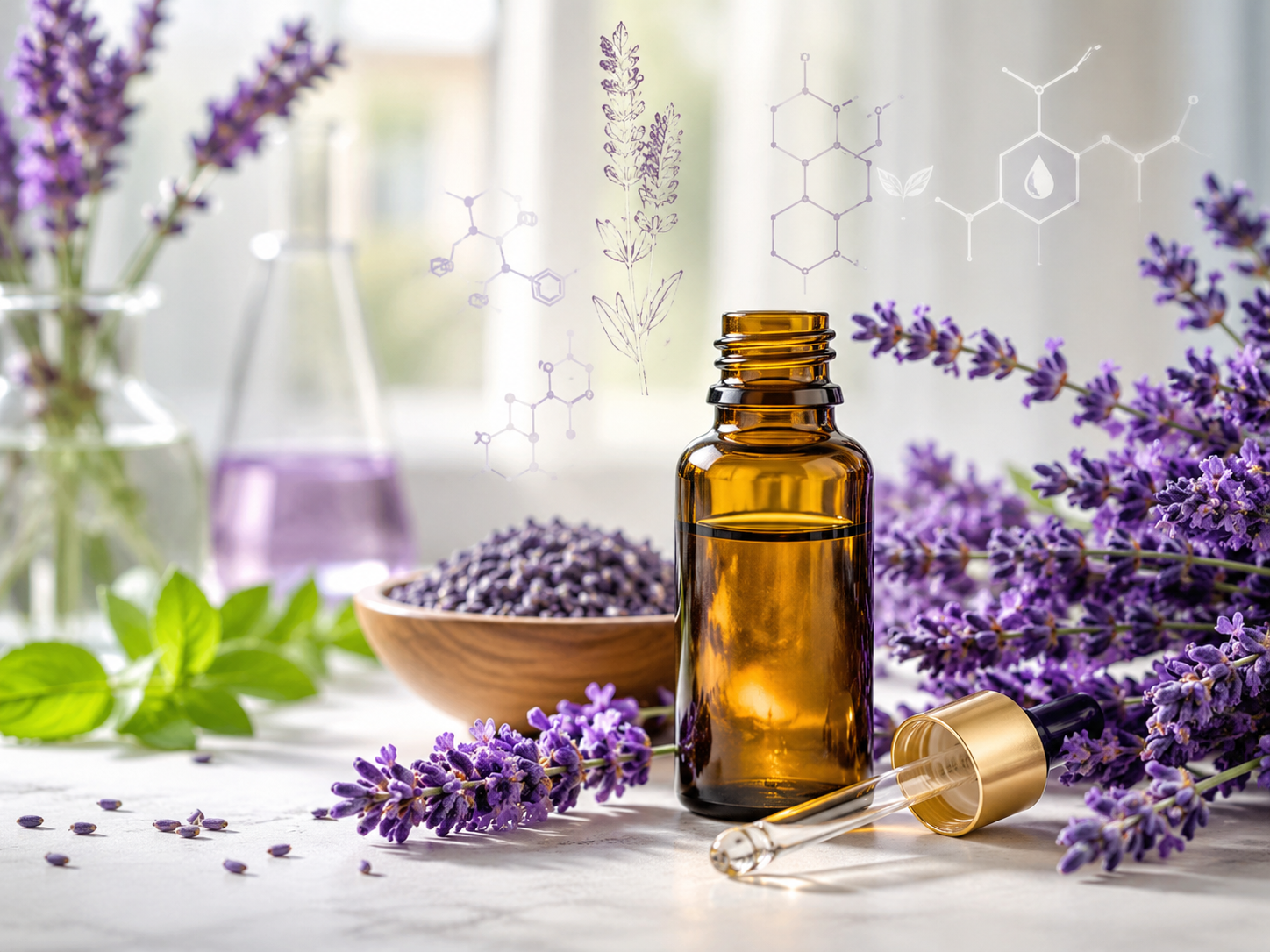 lavande huile essentielle Lavandula angustifolia fleurs violettes