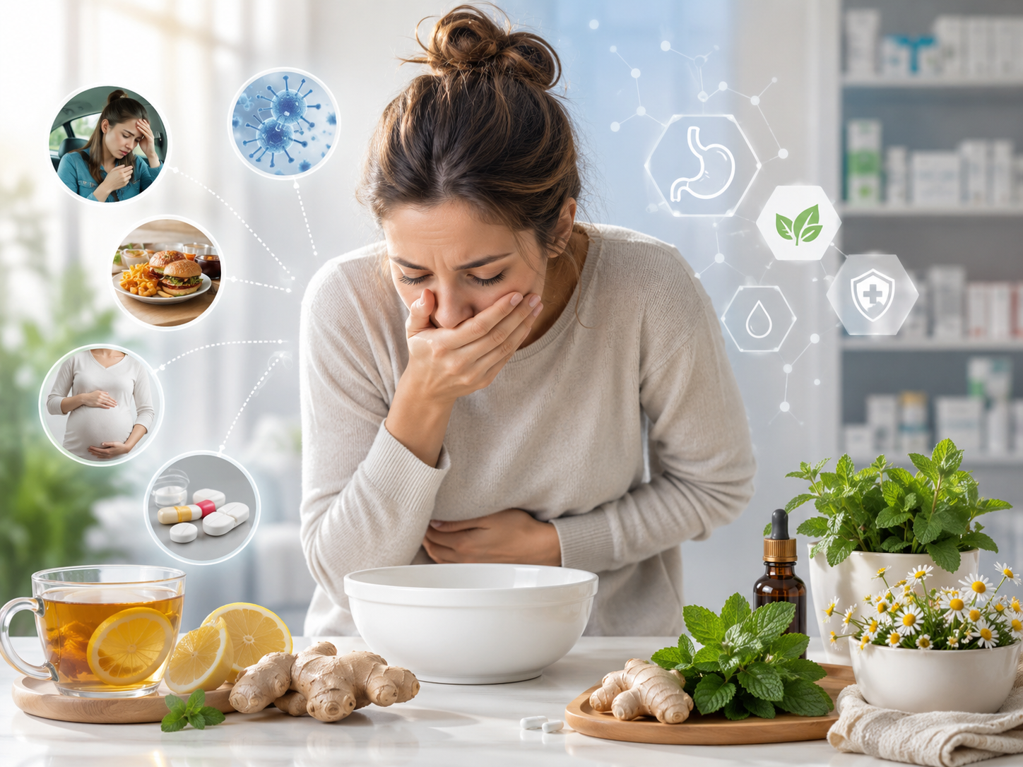 nausées vomissements causes traitements naturels pharmacie