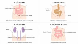 Différents types de stomies
