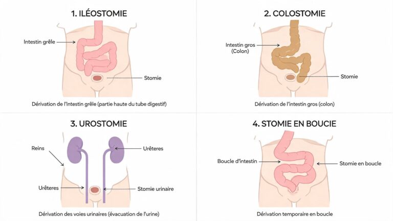Différents types de stomies