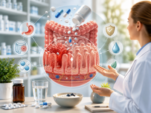 toxicité digestive médicaments muqueuse intestinale schéma pharmacien