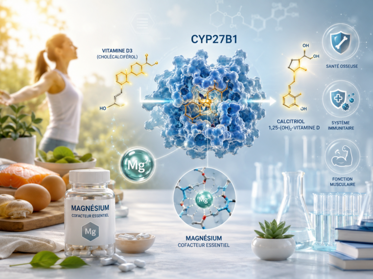 vitamine D métabolisme enzymatique CYP27B1 magnésium cofacteur