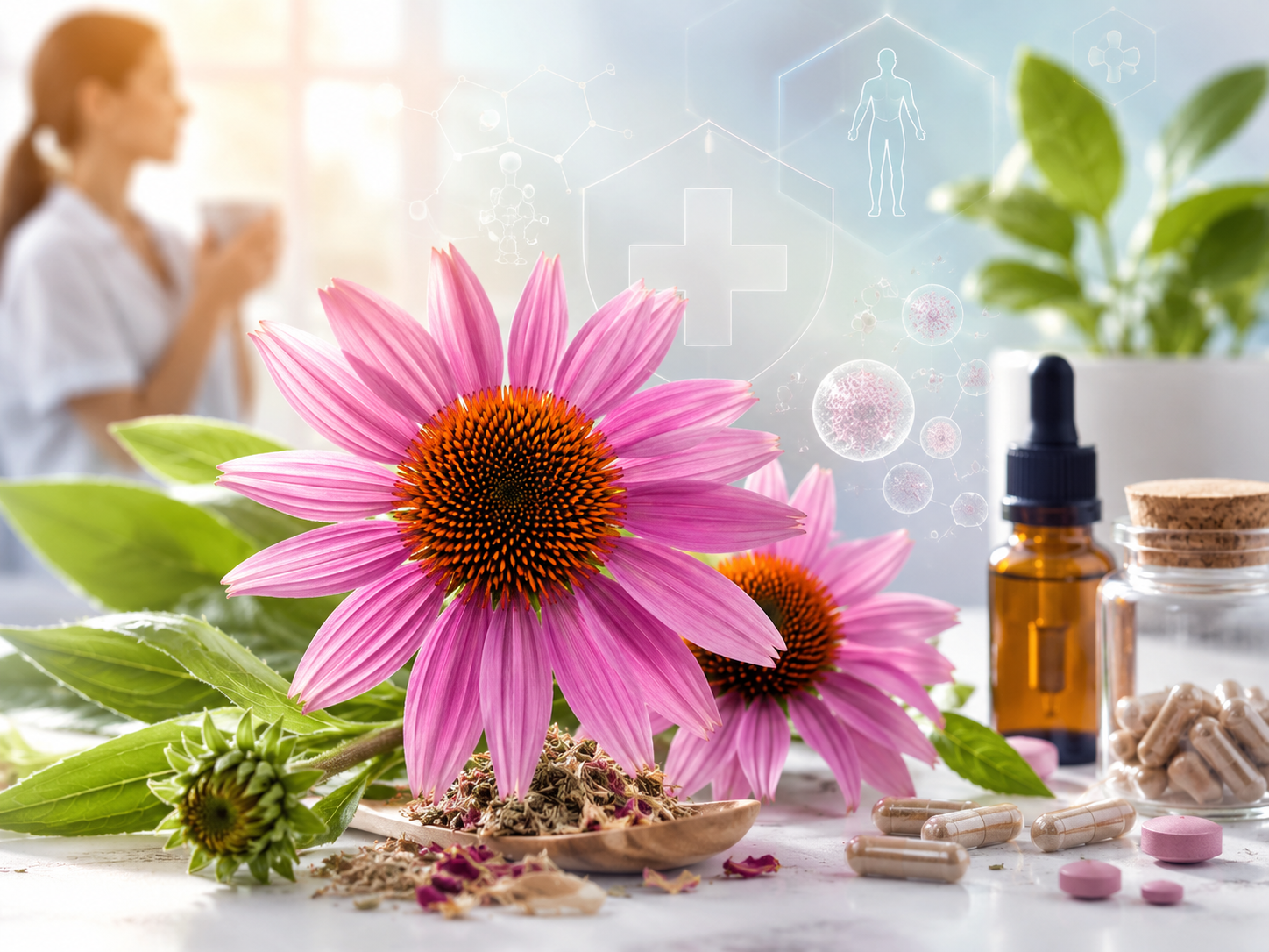 échinacée immunité fleur Echinacea purpurea