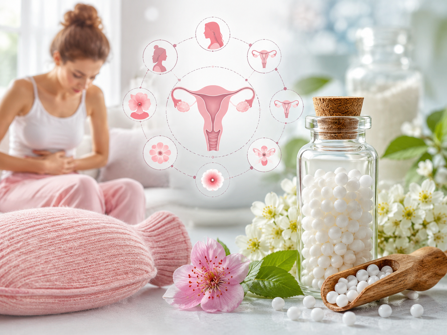 homéopathie règles douloureuses granules cycle féminin