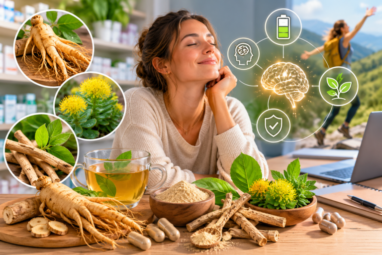 plantes anti-fatigue ginseng rhodiola ashwagandha pharmacie