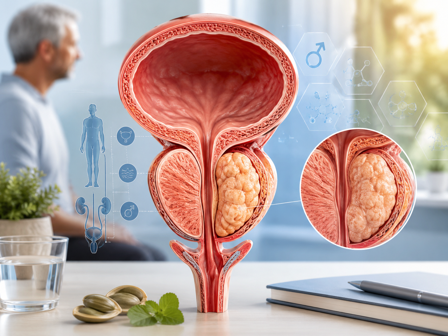 hypertrophie bénigne prostate anatomie adénome prostatique