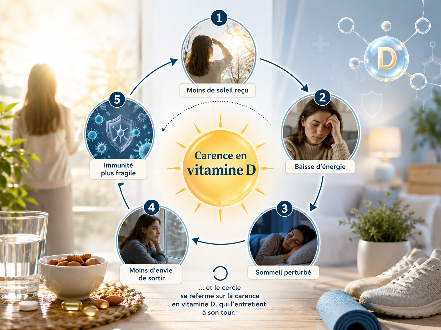 Carence en vitamine D - cercle vicieux