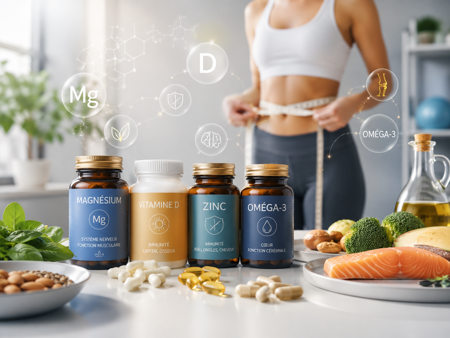 micronutriments obésité magnésium vitamine D zinc oméga-3 compléments alimentaires