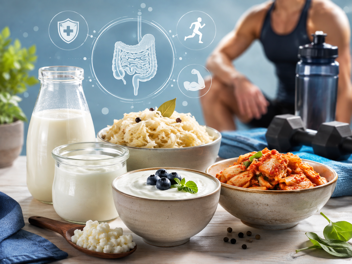 alimentation fermentée sport kéfir yaourt choucroute kimchi pour les sportifs