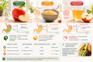 combien de fruits par jour, pomme crue compote jus