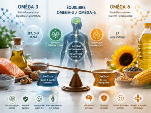 équilibre entre acides gras oméga-3 et oméga-6 et son effet sur le système endocannabinoïde