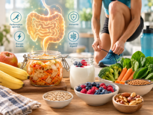 microbiote performance sportive : aliments fermentés et fibres pour les athlètes