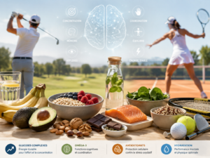 nutrition sport précision golf tennis aliments pour la concentration et la coordination