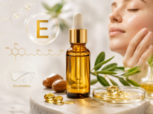 vitamine E topique en cosmétique, tocophérol, sérum antioxydant peau