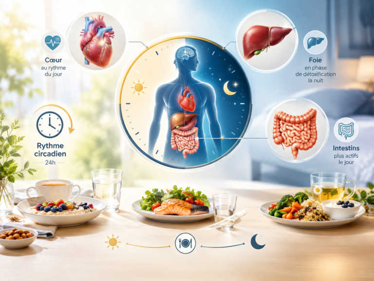 horloge biologique organes cœur foie intestin rythme circadien repas