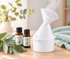 inhalation maison nez bouché huiles essentielles eucalyptus ravintsara