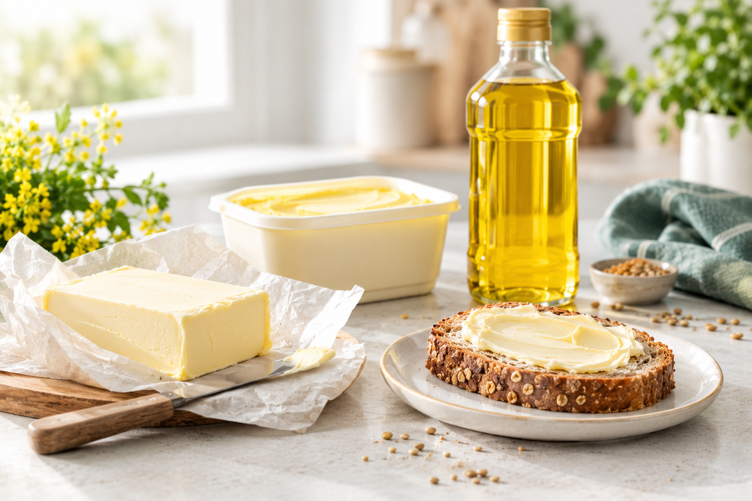 Beurre, margarine et huile de colza